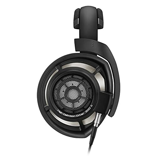 High definition over-ear headphones with black and silver design